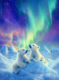 Diamond Painting Polarbären